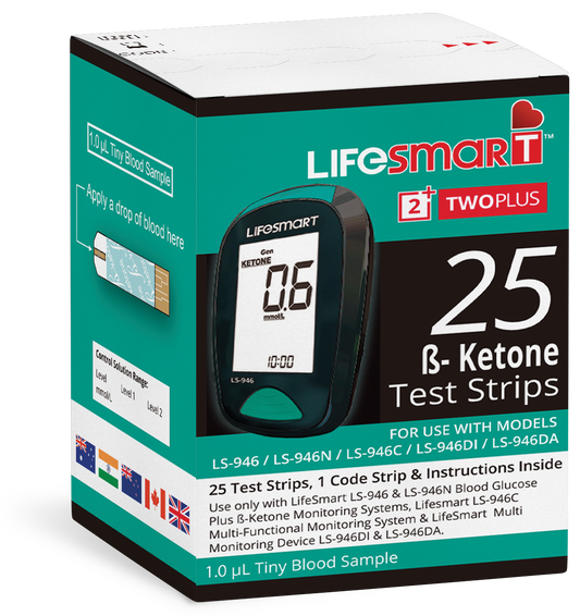 LifeSmart 2TwoPlus Ketone Test Strips 25pk