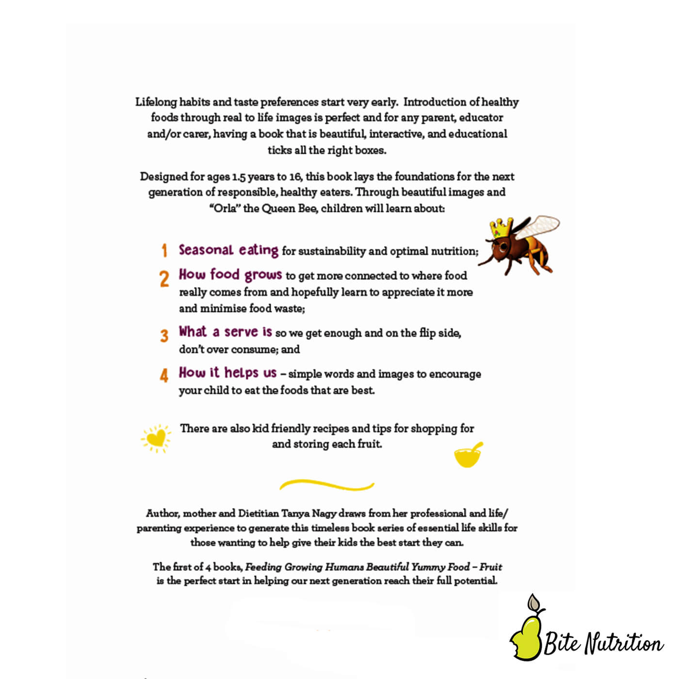 Beautiful Yummy Food: Fruit children's book - back cover