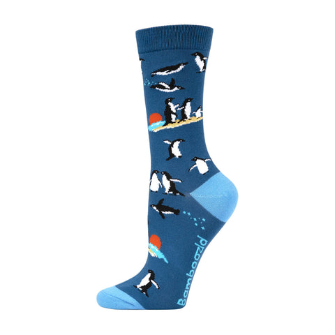 Womens little penguins bamboo sock