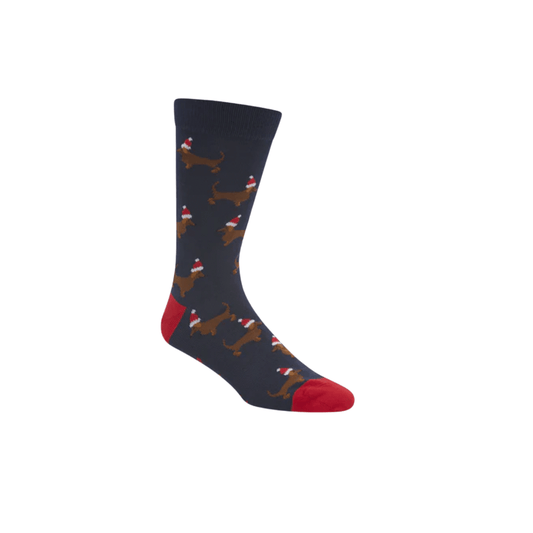 Bamboozld Mens XMAS Dash Bamboo Sock Navy