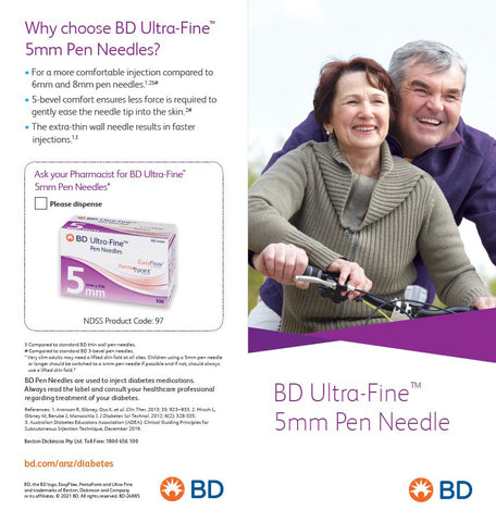 BD Ultrafine Pen Needle 31G 5mm 100pk