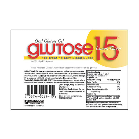 Glutose Oral Glucose Gel Lemon 15g