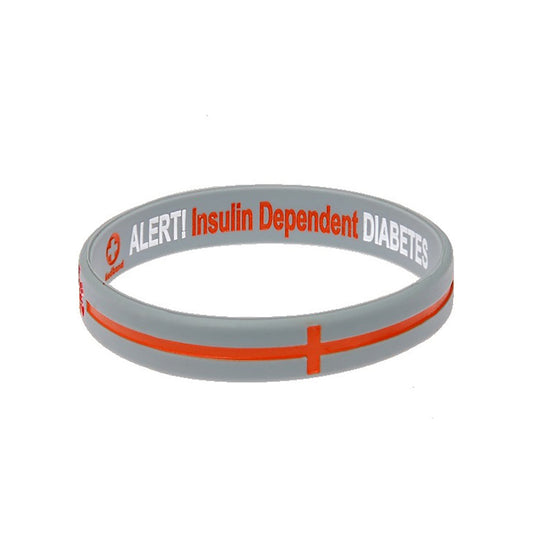 Mediband Wristband Insulin Dependent Silver