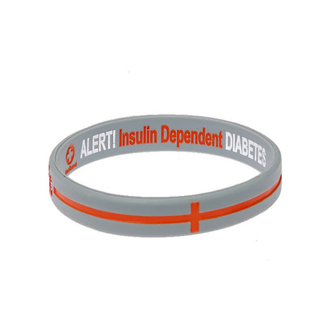 Mediband Wristband Insulin Dependent Silver