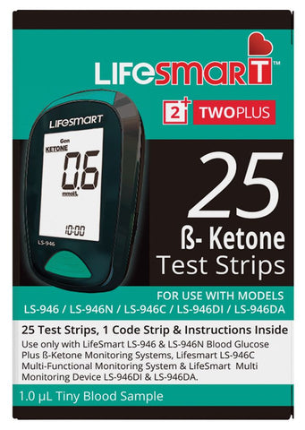 LifeSmart 2TwoPlus Ketone Test Strips 25pk