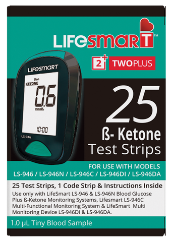 LifeSmart 2TwoPlus Ketone Test Strips 25pk